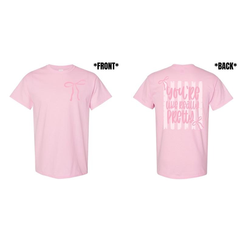 Like Really Pretty Coquette Gildan Short Sleeve T-Shirt 'NLB' Hoodie, Sweatshirt | HypeCrazeTee.com