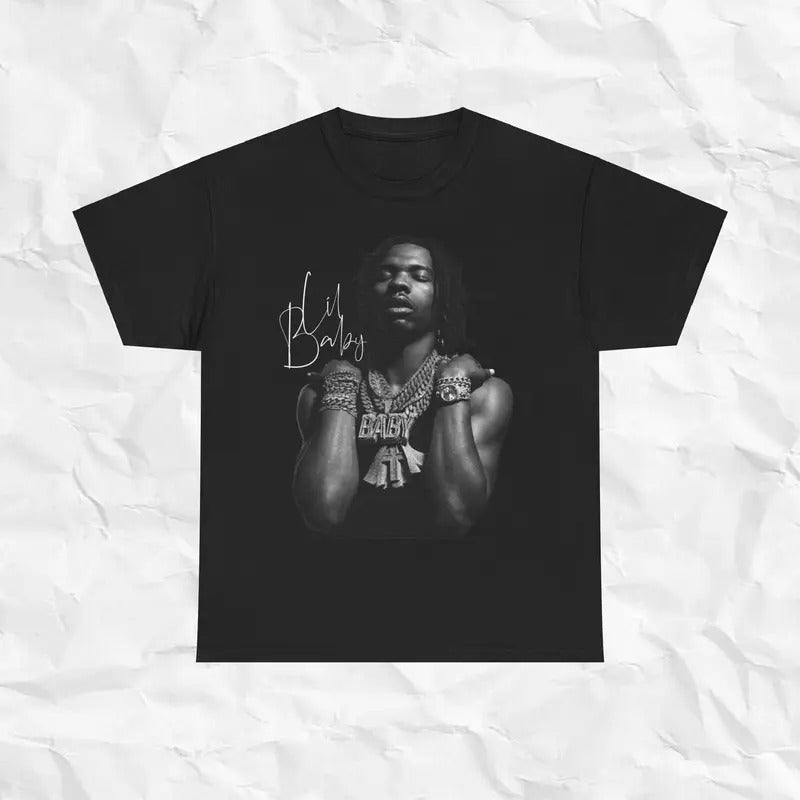 Lil Baby, Lil Baby Graphic Tee, Lil Baby Rap Tee Concert Merch, Hip Hop Rapper Lil Baby Bootleg T Shirt, Vintage Retro...
