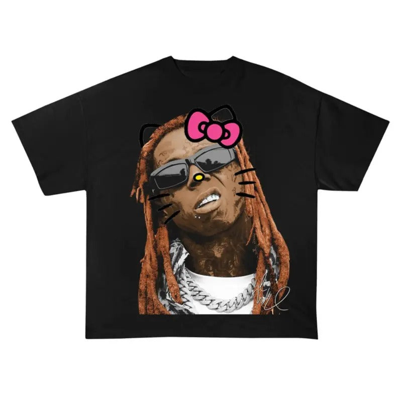 Lil Tunechi Kitty T Shirt Hip Hop Rap Tee Rapper Cute Gang Streetwear Hoodie, Sweatshirt | HypeCrazeTee.com