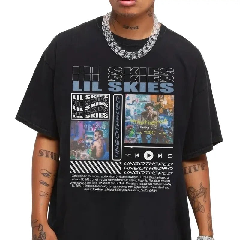 Lil.Skies Rap Shirt Unbothered Album Collection T-shirt Hoodie, Sweatshirt | HypeCrazeTee.com