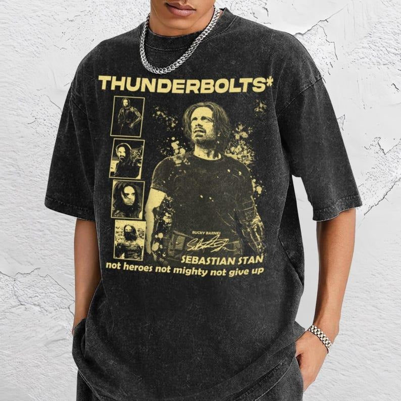 Limited Bucky Barnes Not Heroes, Not Mighty Shirt, Thunderbolts Shirt Gift, Florence Pugh Shirt Cotton Hoodie, Sweatshirt
