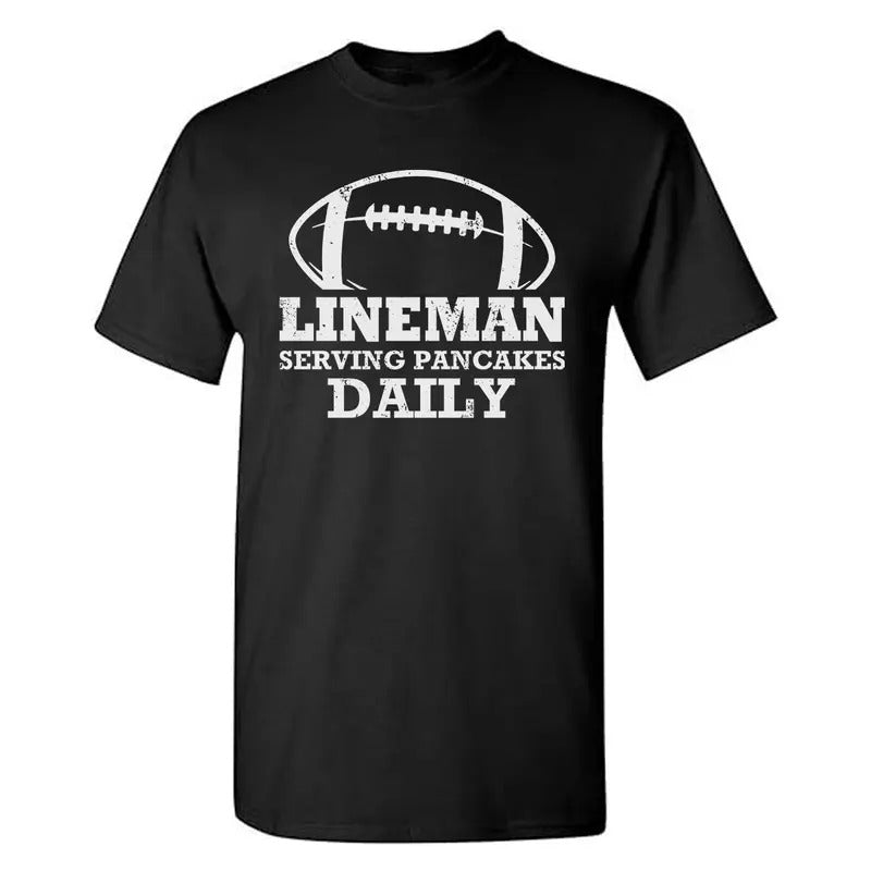Lineman Serving Pancakes Daily Football Offensive Lineman T-Shirt Hoodie, Sweatshirt | HypeCrazeTee.com