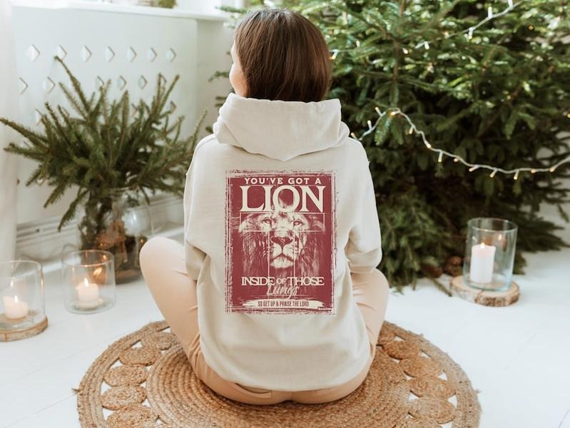 Lion Hoodie,Religion Hoodie,Jesus Christ Hoodie,Religious Sweatshirt,Religion Shirt,Christian Hoodie,Bible Verse...