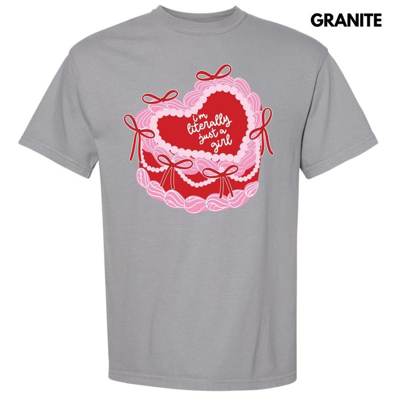 Literally Just A Girl Cake Comfort Colors T-Shirt 'NLB' Hoodie, Sweatshirt | HypeCrazeTee.com