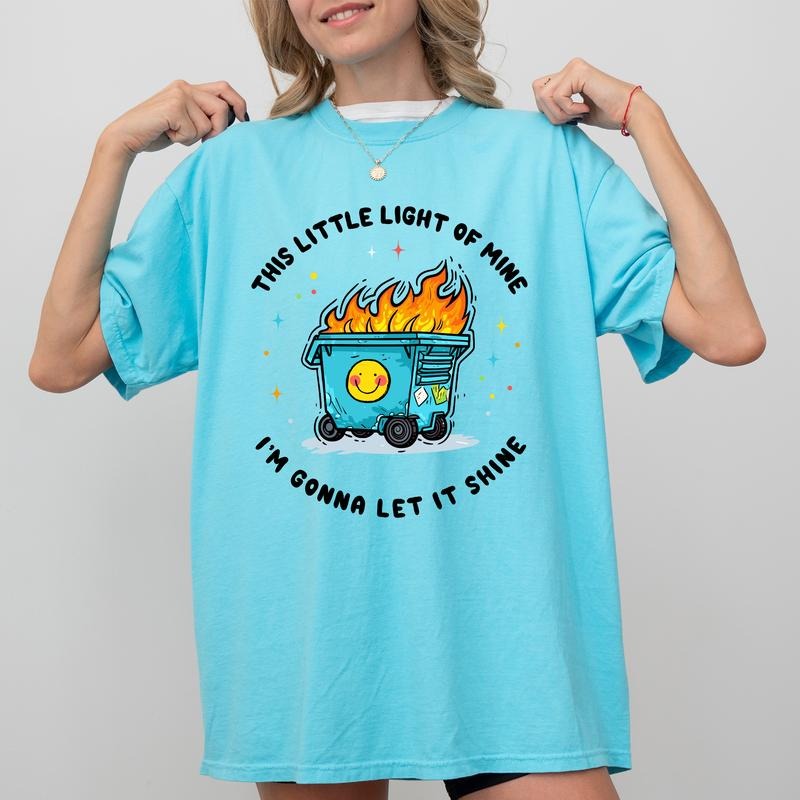 Little Light Mine Shirt Let Shine Printed Snarky Religious Comfort Shirt Casual Her Casual Short Sleeve Shirt Streetwear Cotton Fabric Relaxed Fit T-Shirts, Hoodie, Sweatshirt