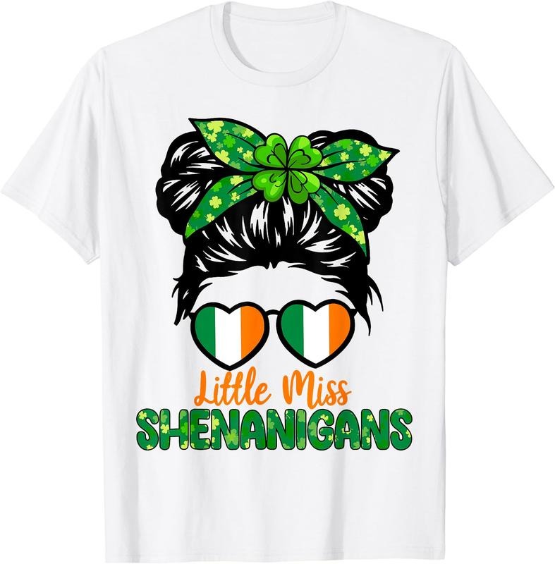 Little Miss Shenanigans St Patricks Day T-Shirt Hoodie, Sweatshirt | HypeCrazeTee.com