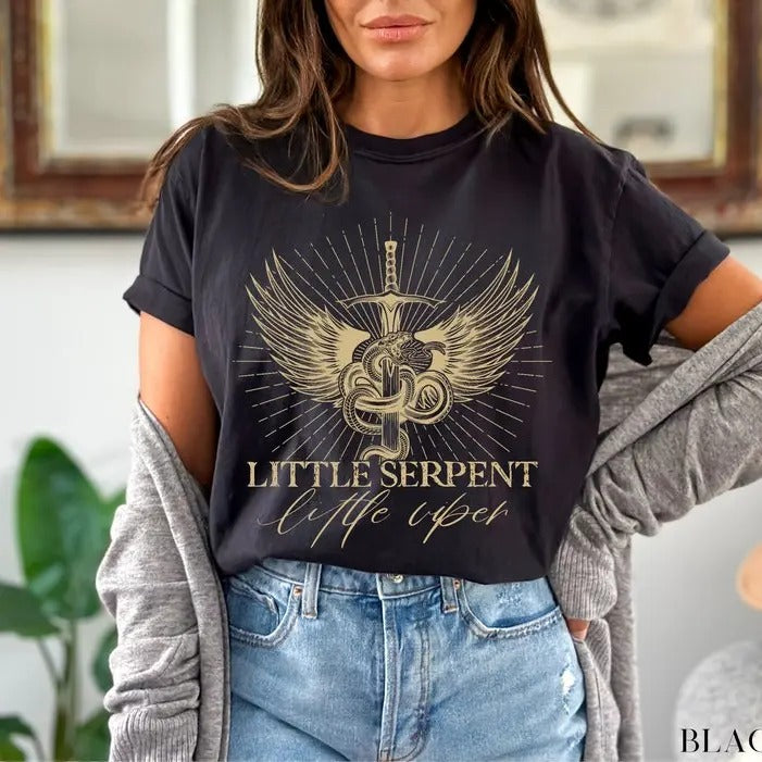 Little Serpent Tshirt, The Serpent & Wings of Night T-shirt, Serpent and the Wings of Night, Carissa Broadbent, Oraya,...