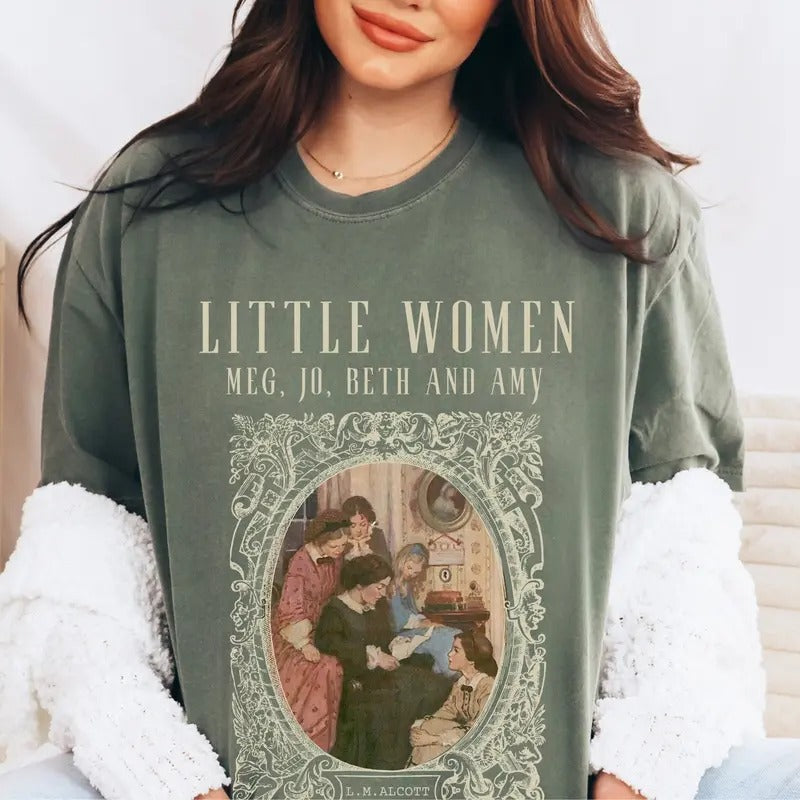 Little Women Shirt Light Academia Little Women T-Shirt Louisa May Alcott Library Shirt Book Club Shirt Amy March Shirt...