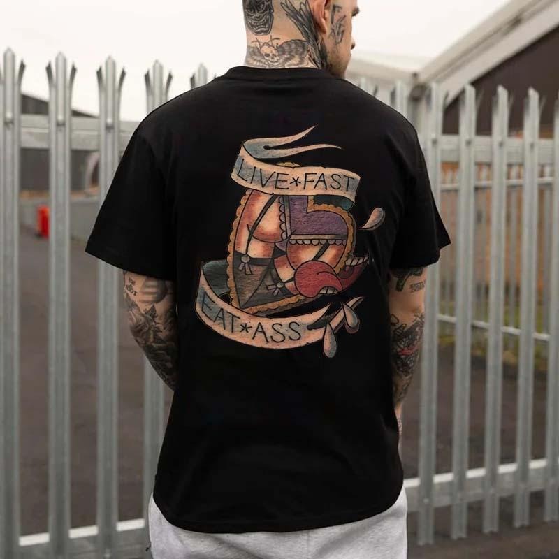 Live Fast Eat Ass Print Naughty Clothes T-Shirts, Hoodie, Sweatshirt