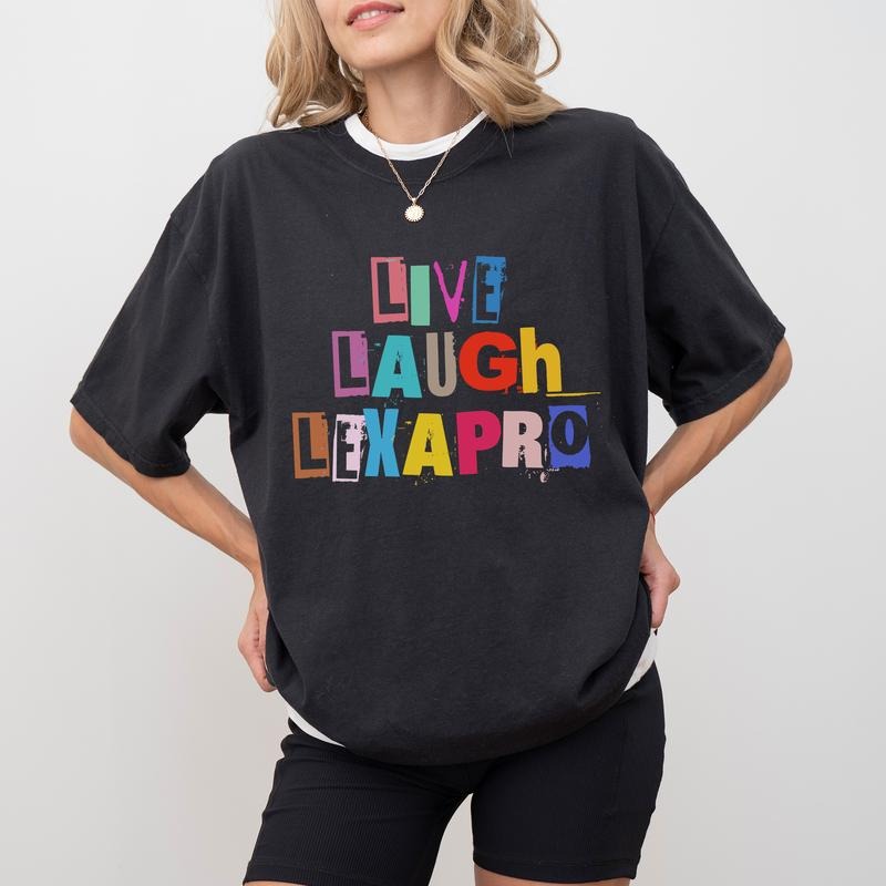 Live Laugh Stress Therapy Comfort Colors Shirt, Mental Health Awareness Tee, Therapist Unisex T-shirt, Funny Positivity...