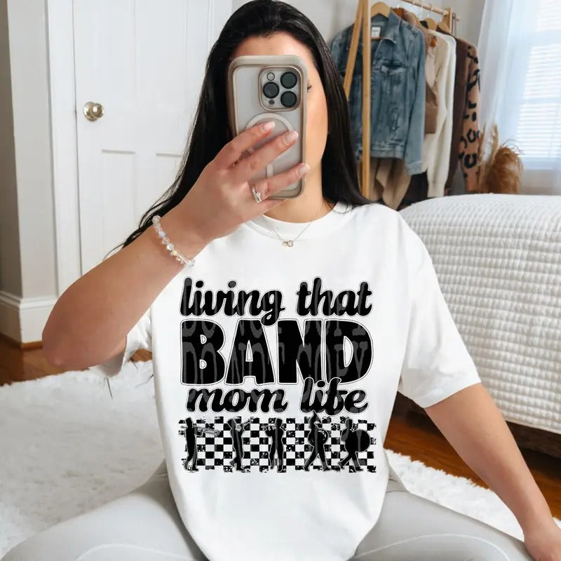 Living That Band Mom Life DTF Transfers - THIS IS NOT A SHIRT Hoodie, Sweatshirt | HypeCrazeTee.com