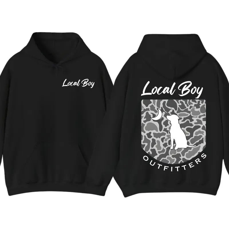Local Boy Outfitters 2 Sided Hoodie T-Shirt, For Men And Women, Perfect For Outdoor Enthusiasts And Casual Wear, Trendy...