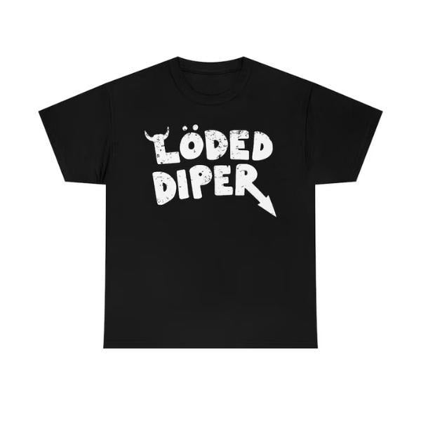 Loded Diaper Unisex Heavy Cotton T-shirt Menswear Top Vintage Distressed Hoodie, Sweatshirt | HypeCrazeTee.com