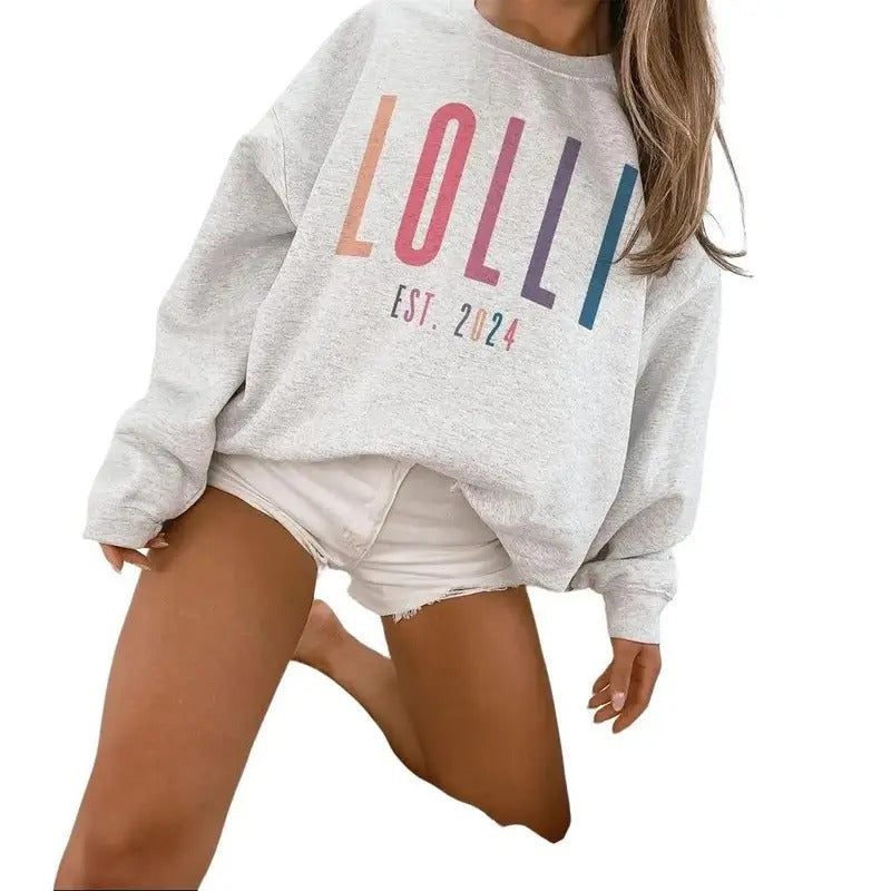 Lolli Ombre EST Date Gift For New Lolli Sweatshirt  - Unisex Pullover Womenswear Hoodie T-Shirts | HypeCrazeTee.com