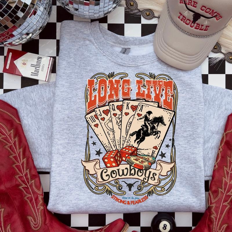 Long Live Cowboys Red DTF Transfers - THIS IS NOT A SHIRT Hoodie, Sweatshirt | HypeCrazeTee.com