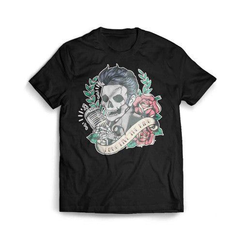 Long Live The King Graphic Skull Men's T-Shirt Tee