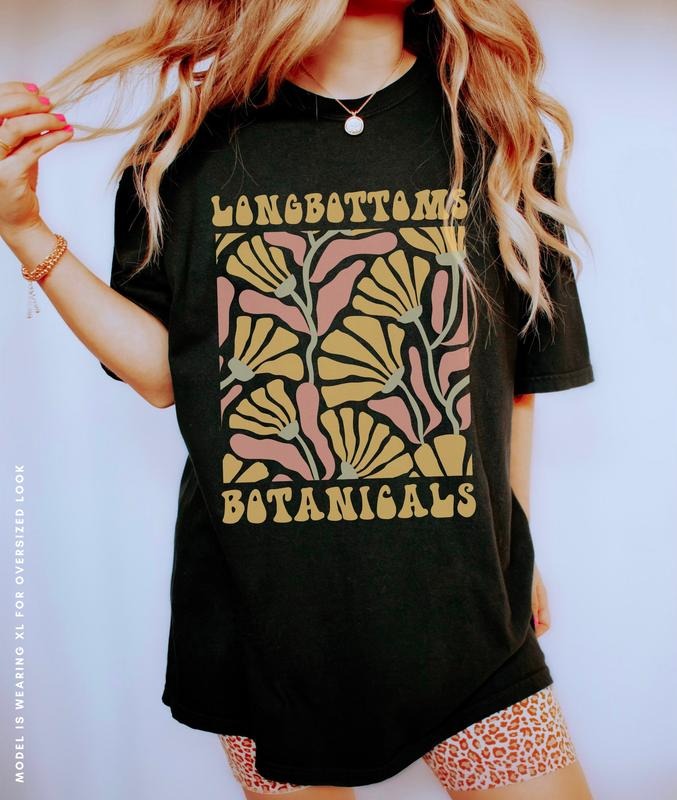 Longbottoms Botanicals Tee  Boho Floral Shirt Longbottom Tshirt Potter Shirt Subtle HP Shirt Pottery Universal Bookish...