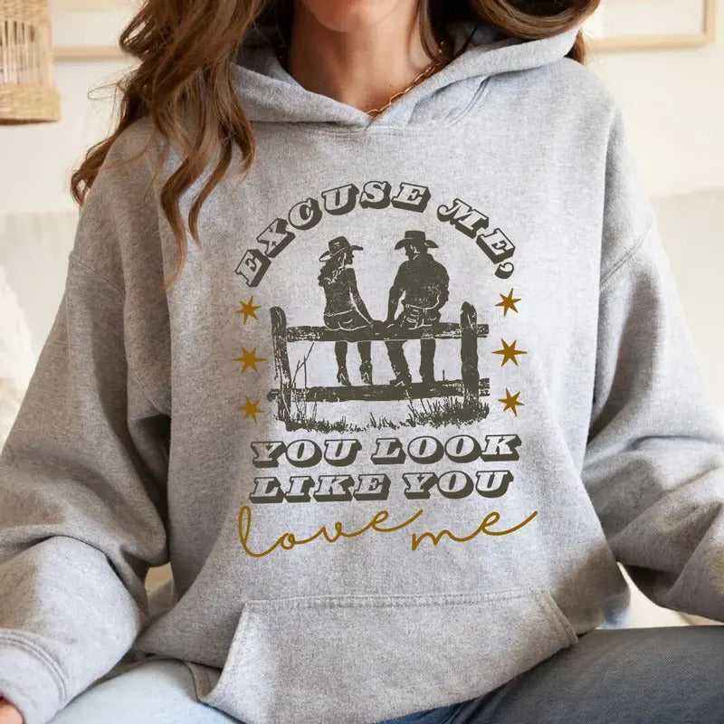 Look You Love Mee Hoodie, Country Music Inspired Hoodie, Rileyy Merch, Eellaa Fans Unisex Long Sleeve Pullover Hoodie...