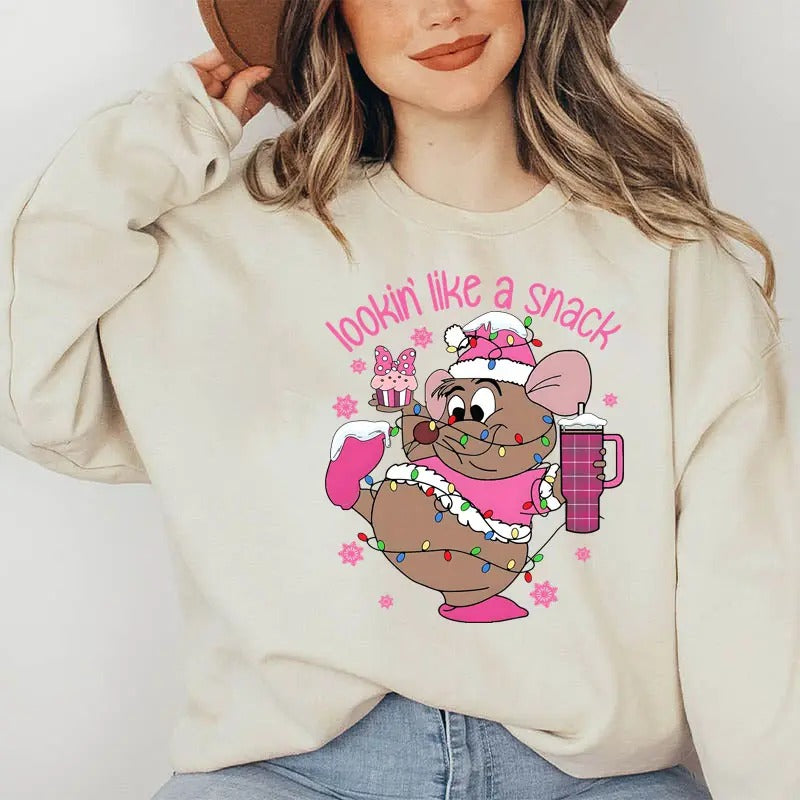 Lookin Like A Snack Sweatshırt, Holiday Sweater, Cute Gus Gus Shirt, Christmas Gifts Hoodie, Sweatshirt | HypeCrazeTee.com