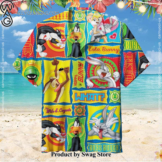 Looney Tunes Abstract Pattern Hawaiian Shirt