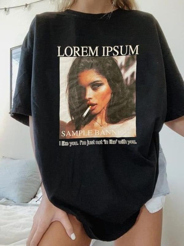 Lorem Ipsum Shirt, Funny Jokes Banner T-Shirt, Sample Design Graphic Tee Hoodie, Sweatshirt | HypeCrazeTee.com