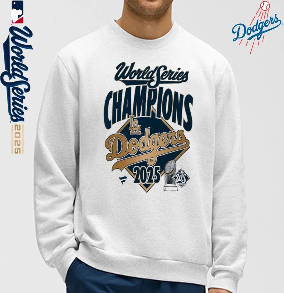 Los Angeles Dodgers 2025 World Series Champions Locker Room Replica T-Shirt