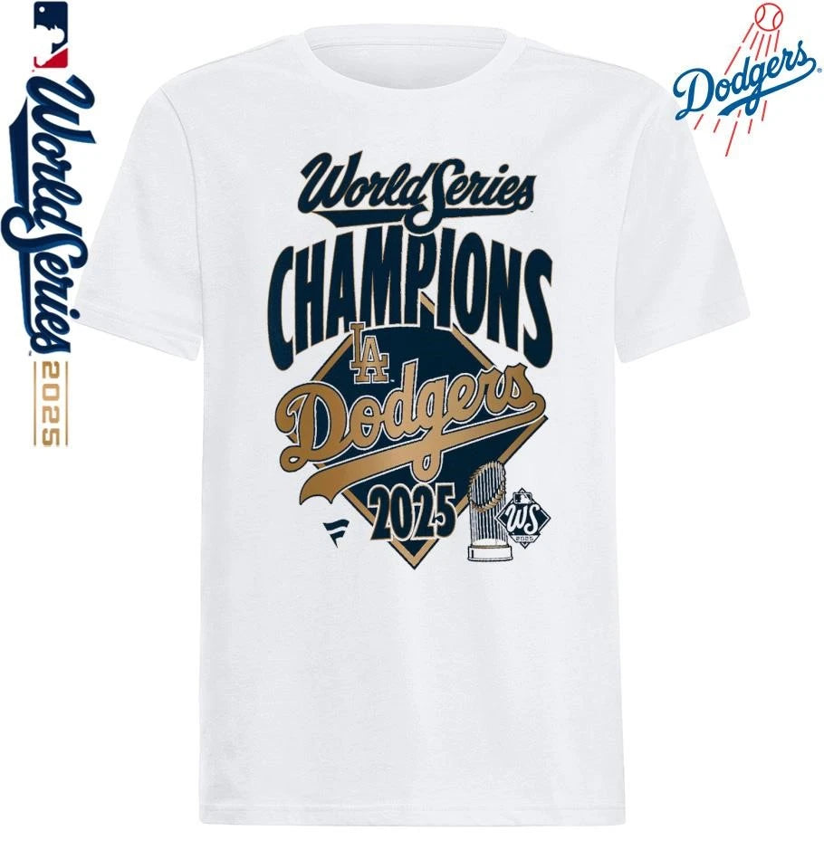 Los Angeles Dodgers 2025 World Series Champions Locker Room Replica T-Shirt