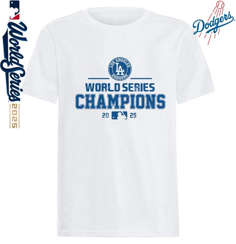 Los Angeles Dodgers 2025 World Series Champions Official Logo T-Shirt