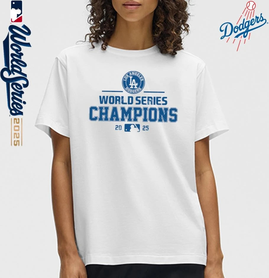 Los Angeles Dodgers 2025 World Series Champions Official Logo T-Shirt