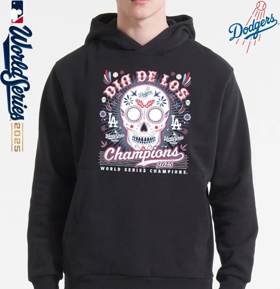 Los Angeles Dodgers ’47 2025 World Series Champions Dia De Los Champions Franklin T-Shirt
