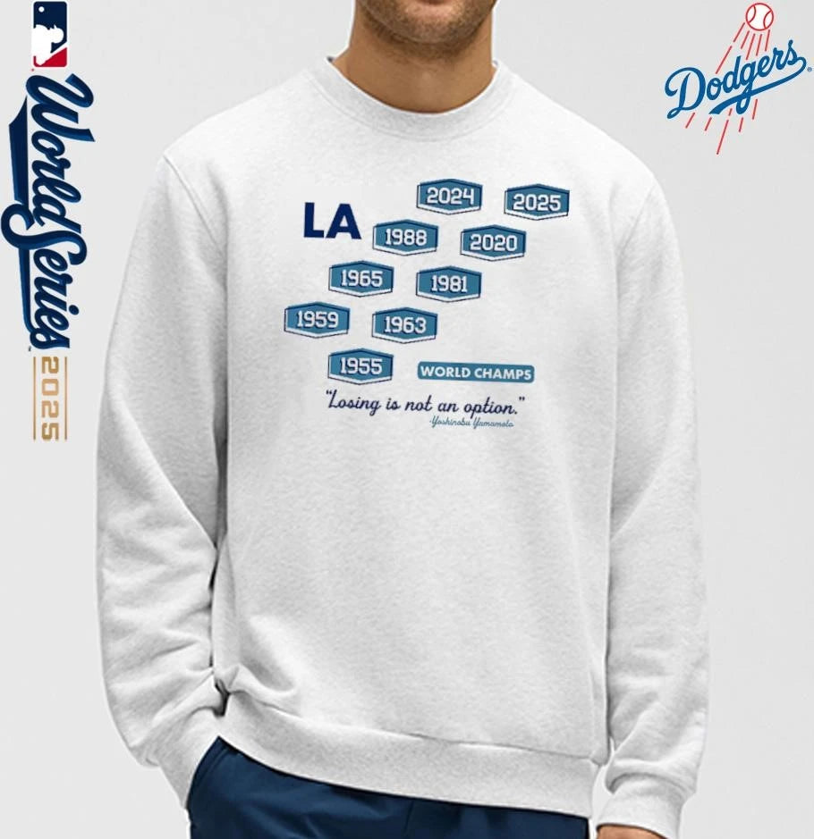 Los Angeles Dodgers Baseball Nine-Time World Champs T-Shirt