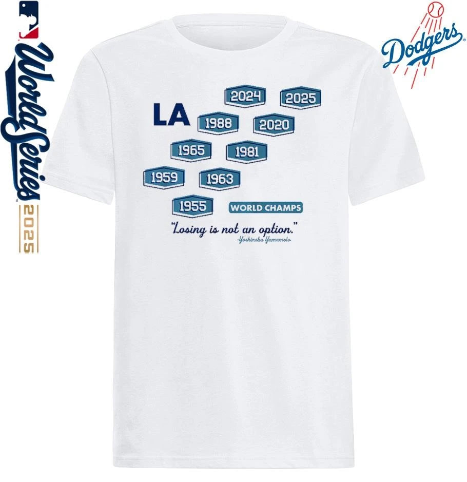 Los Angeles Dodgers Baseball Nine-Time World Champs T-Shirt