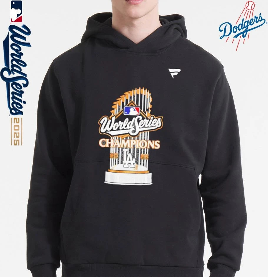 Los Angeles Dodgers Trophy 2025 World Series Champions Graphic T-Shirt