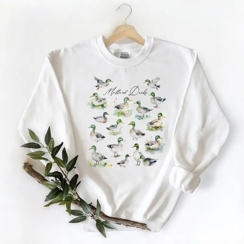 Lots of cute little mallard ducks with latest design for hunters Sweaters Cotton, Hunting Season shirt Hoodie Sweatshirt...