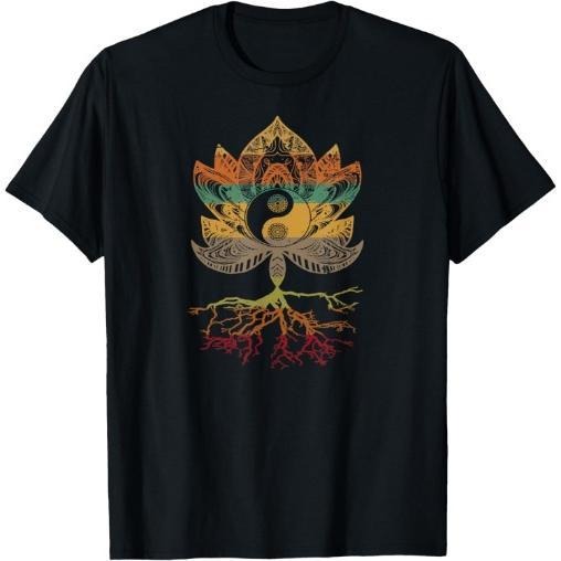Lotus Mandala Yin Yang Sacred Geometry Spiritual T-Shirt Made in USA Hoodie, Sweatshirt | HypeCrazeTee.com