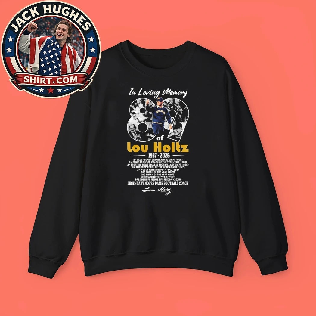 Lou Holtz Legendary Notre Dame Coach Tribute And Signature Shirt