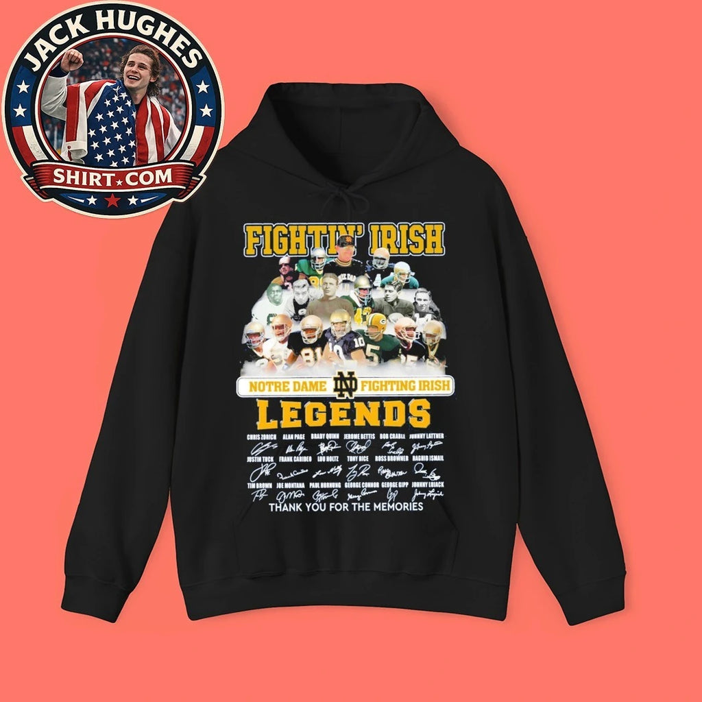 Lou Holtz Notre Dame Fighting Irish Legends Signature Thank You For The Memories Shirt