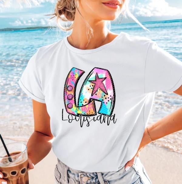 Louisiana Neon Splash DTF Transfers - THIS IS NOT A SHIRT Hoodie, Sweatshirt | HypeCrazeTee.com