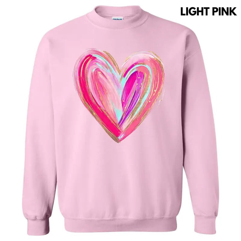 Love Brushstroke Heart Sweatshirt T-Shirts, Hoodie | HypeCrazeTee.com