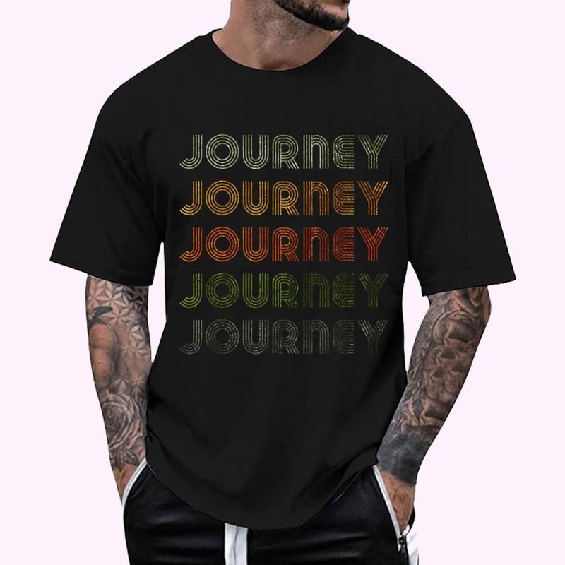 Love Heart Journey Tee Grunge, Vintage Style Black Journey T-Shirt