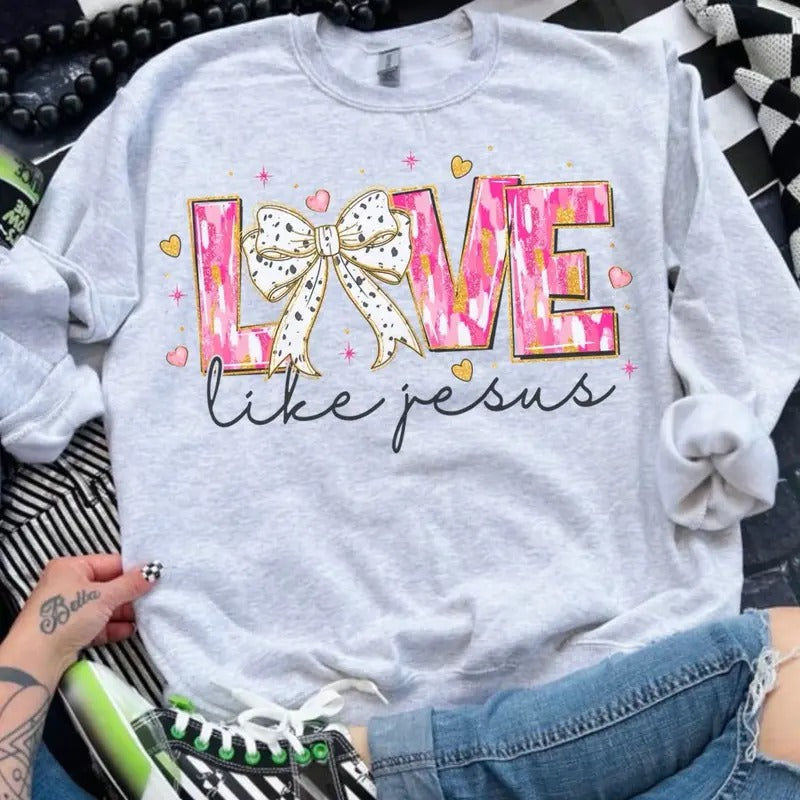 Love Like Jesus Ash Grey Sublimation T-Shirts, Hoodie, Sweatshirt