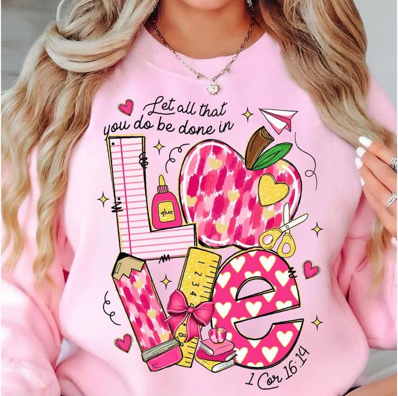 Love Valentine Teacher Sweatshirt, Valentine Teacher Tee Shirt, School Valentine T-Shirt, Valentine Gift For Teacher Hoodie