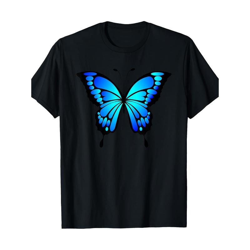Lovely colorful blue butterfly T-shirt Made in USA Hoodie, Sweatshirt | HypeCrazeTee.com