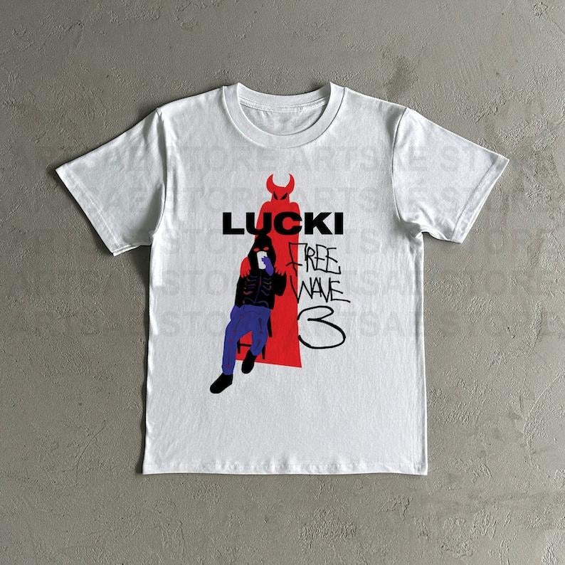 Lucki Freewave 3 Heavy Cotton Tee Shirt - Lucki Freewave Tshirt Cotton Hoodie, Sweatshirt | HypeCrazeTee.com