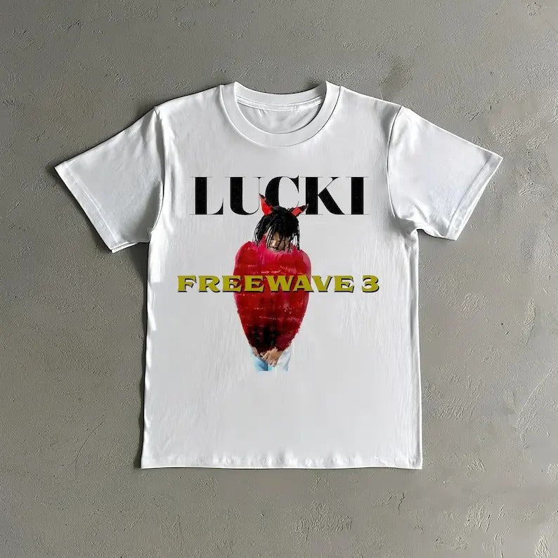 Lucki T-Shirt - Lucki Freewawe 3 Album Shirt - Rapper Tee - Lucki Merch Hoodie, Sweatshirt | HypeCrazeTee.com