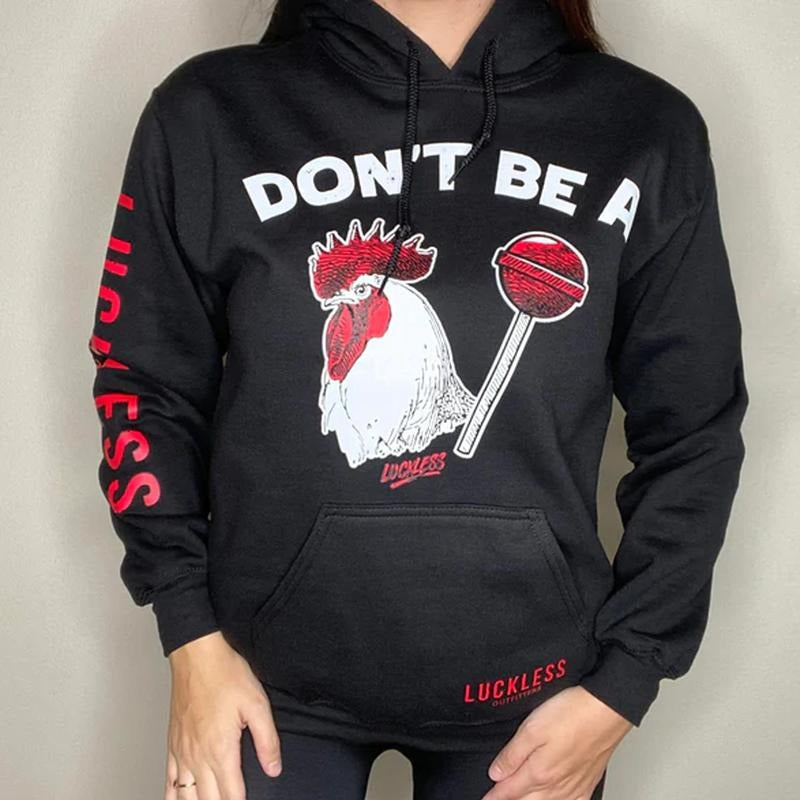 Luckless Outfitters Chicken Lollipop Hoodie Womenswear Sweaters funny sweatshirts T-Shirts | HypeCrazeTee.com