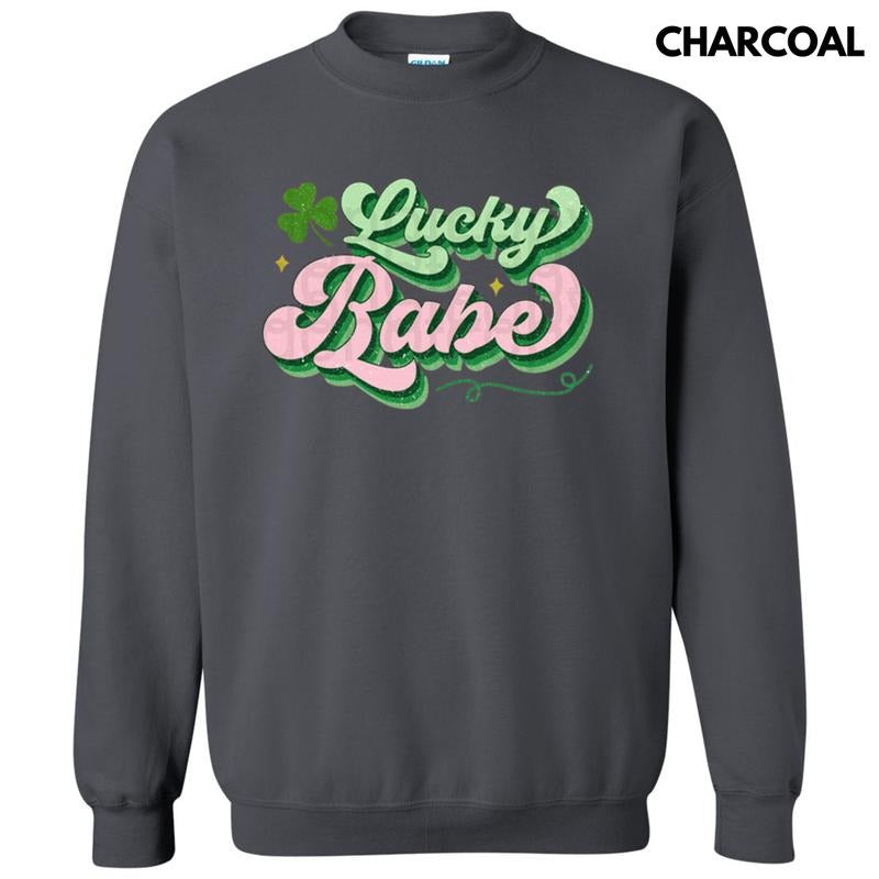 Lucky Babe Shamrock Sweatshirt T-Shirts, Hoodie | HypeCrazeTee.com