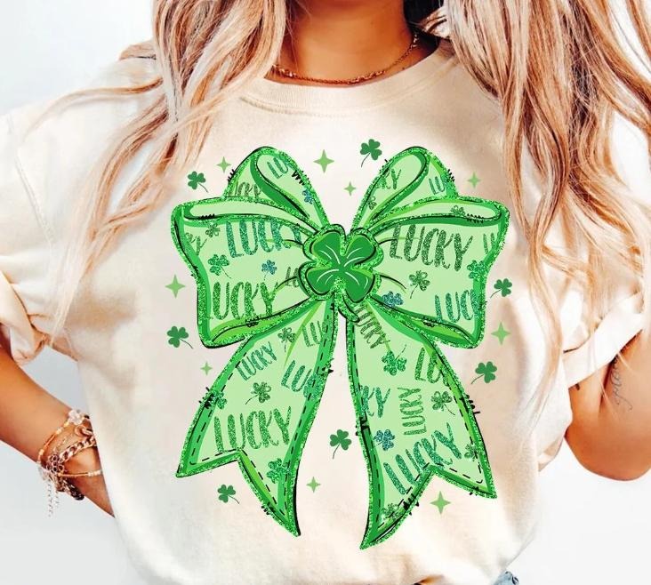 Lucky Bow   DTF Transfers - THIS IS NOT A SHIRT Hoodie, Sweatshirt | HypeCrazeTee.com