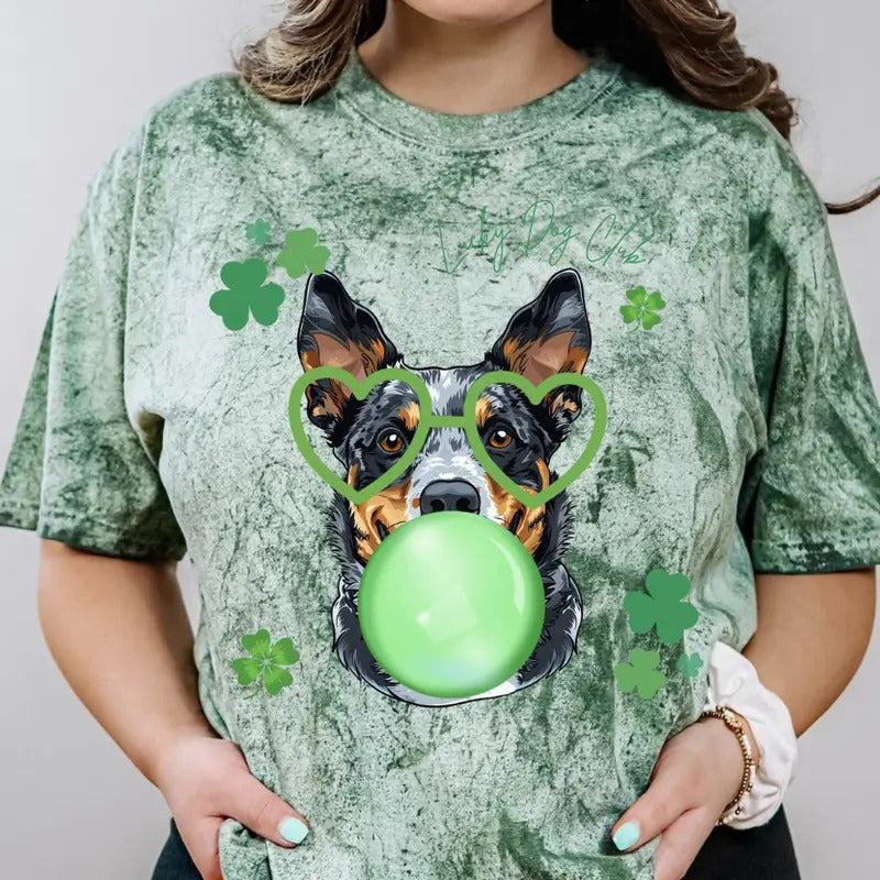 Lucky Dog Blue Heeler Shirt ~ Unisex Apparel Relaxed Fit Printed In The USA Clothing Womenswear Casual Comfort Cotton Top...