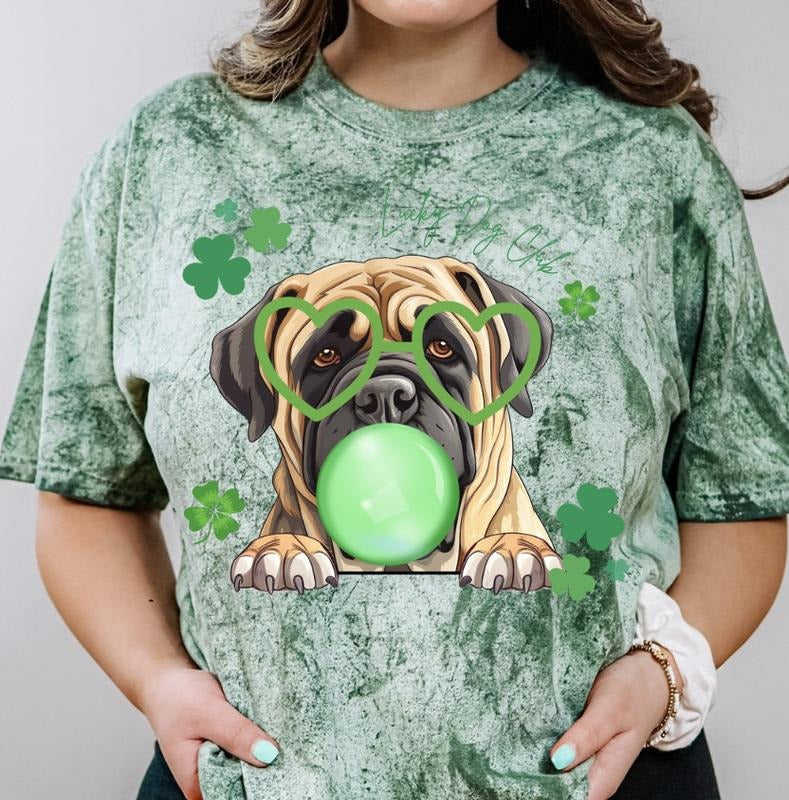 Lucky Dog English Mastiff Shirt ~ Relaxed Fit Printed USA Womenswear Casual Comfort Cotton Top Athletic Boho Chic T-Shirts, Hoodie, Sweatshirt